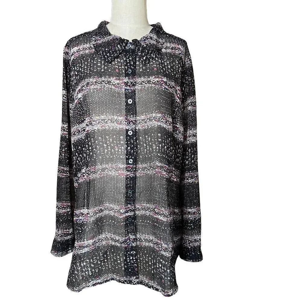 Cabi Transparent Overshirt - Size L